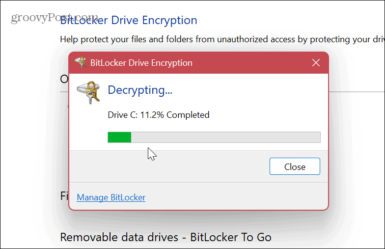 Zakázať alebo pozastaviť BitLocker 