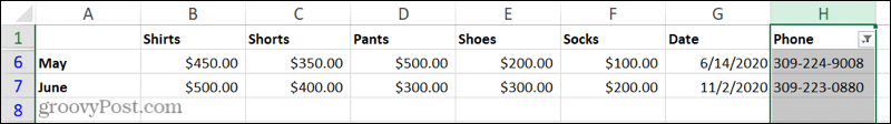Základný filter pre jedinečné hodnoty v programe Excel