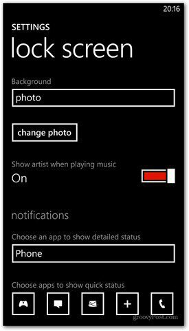 Windows Phone 8 prispôsobuje možnosti uzamknutej obrazovky
