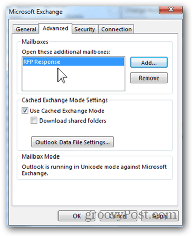 Pridať poštovú schránku Outlook 2013 - kliknutím na tlačidlo OK uložte