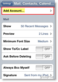 Apple iPhone a iPod Touch Pridanie poštového účtu