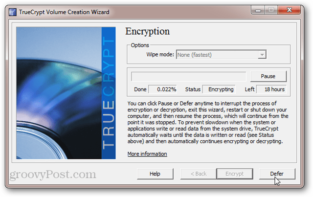Ako dlho trvá šifrovanie systémových diskov TrueCrypt?