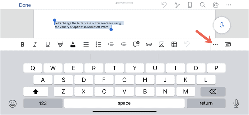 Možnosti písma vo Worde na iPhone