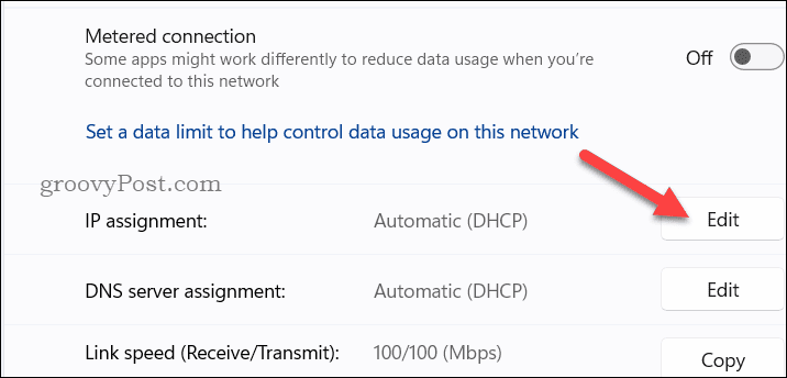 Upravte nastavenia IP v systéme Windows 11