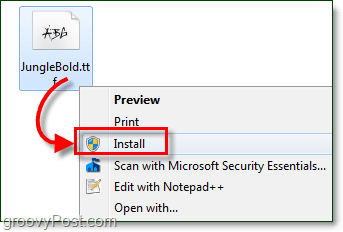 nainštalujte a pridajte písmo do systému Windows 7 