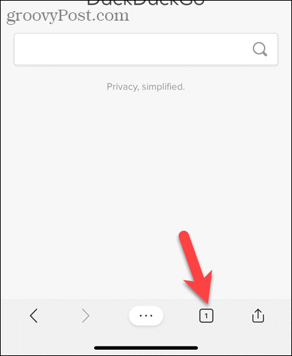 Klepnite na ikonu karty v Edge pre iOS
