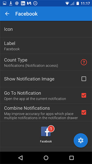 nastavenia aplikácie notifikátor Android pre každú sociálnu sieť