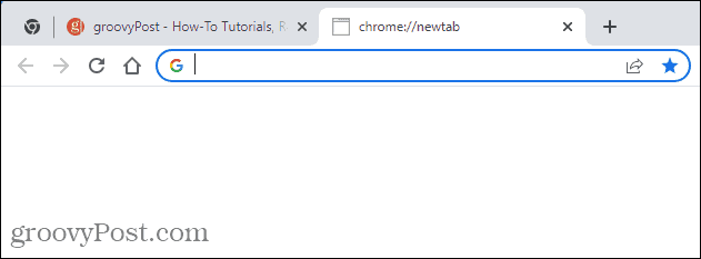 Prázdna stránka Nová karta v prehliadači Chrome