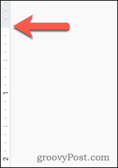 Pravítko okraja hornej strany v službe Dokumenty Google