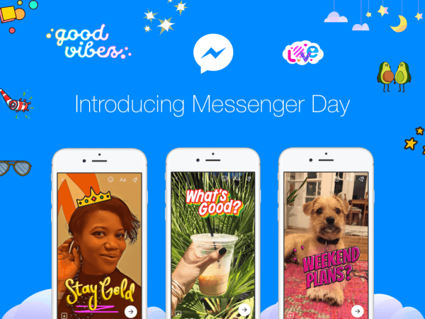 Spoločnosť Facebook spustila program Messenger Day, nový spôsob zdieľania fotografií a videí používateľom v samostatnej aplikácii Messenger.