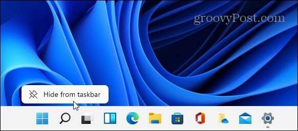 Skryť z panela úloh Windows 11