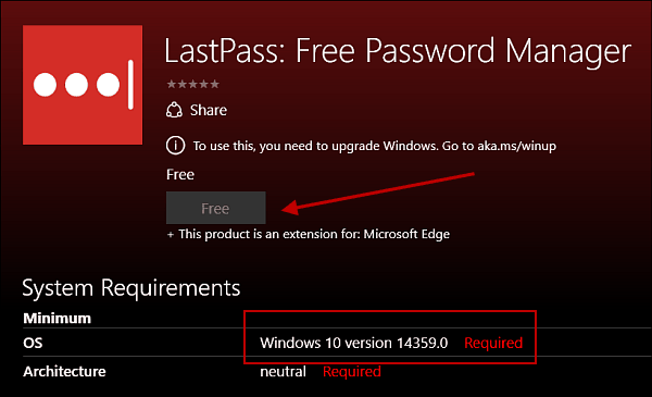 Rozšírenie LastPass pre Microsoft Edge prichádza do Windows 10