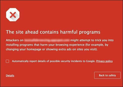 google-chróm-blokovanie malwaru