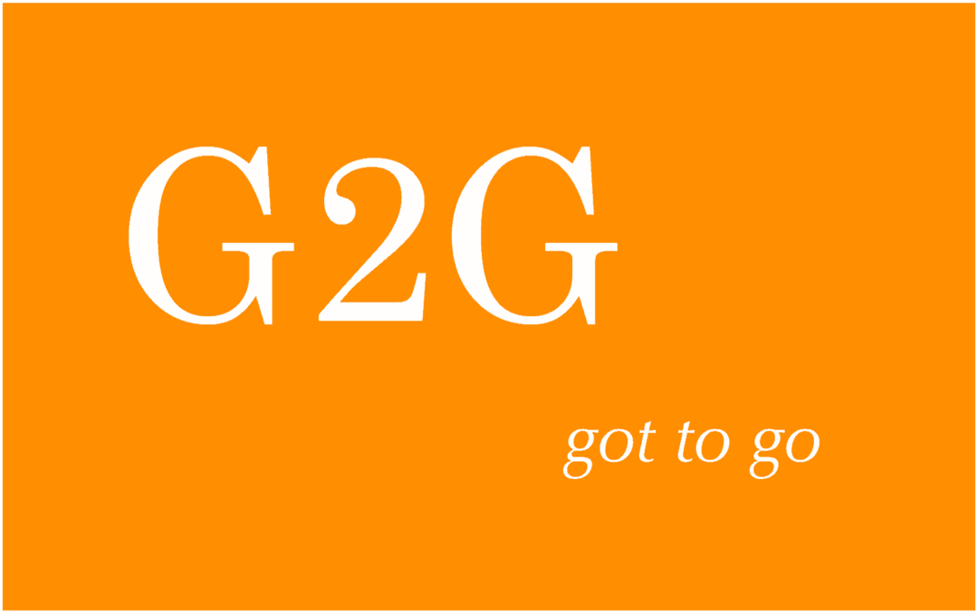 Čo znamená G2G a ako ho používate?