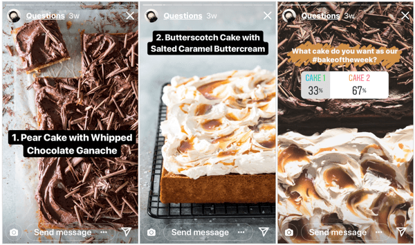 Potravinový magazín Bake From Scratch dal týmto sledovateľom Instagramu kontrolu nad svojím rozvrhnutím obsahu pomocou tohto rýchleho prieskumu.