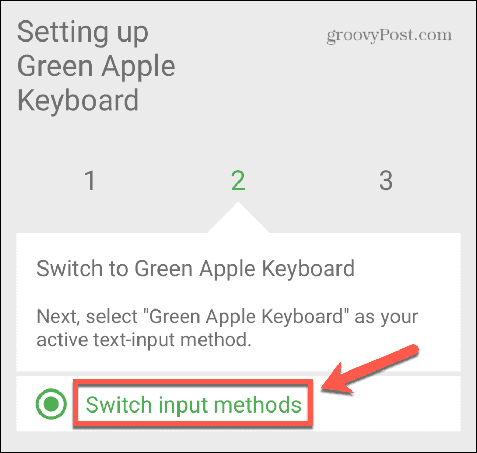 zelené jablko klávesnice prepínač vstupných metód