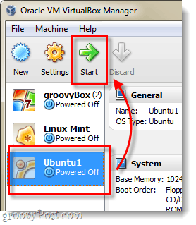 spustite Ubuntu vm