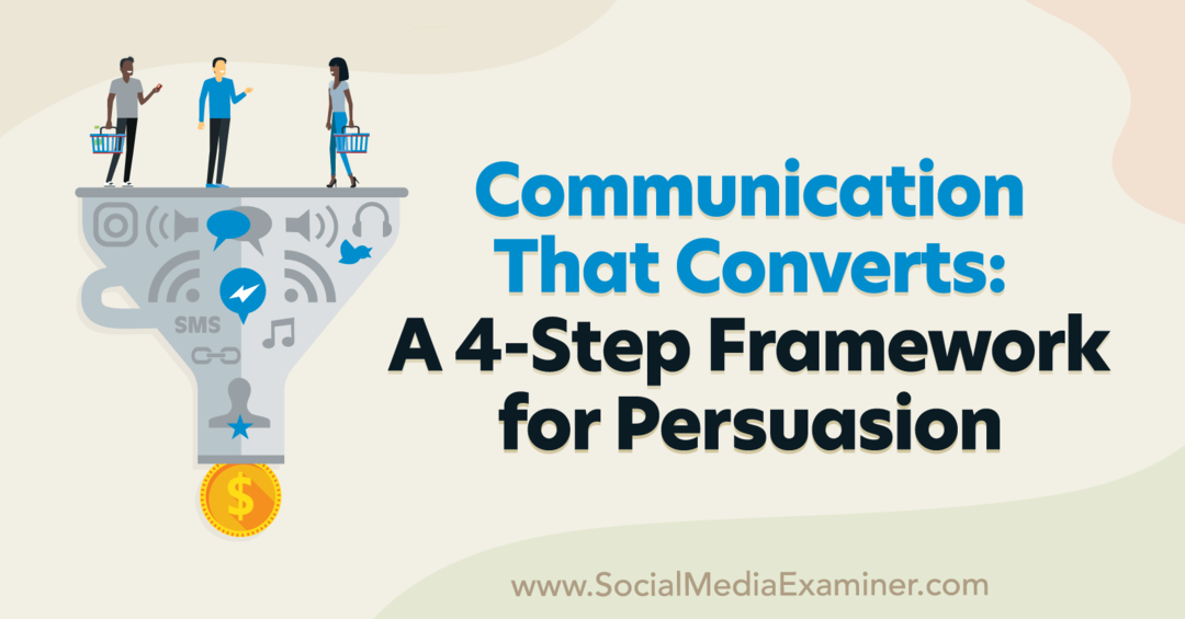 Komunikácia, ktorá konvertuje: 4-krokový rámec pre presviedčanie s postrehmi od Pata Quinna z marketingového podcastu sociálnych médií.