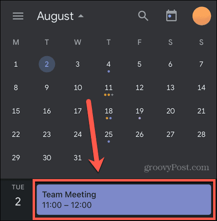 google udalosti kalendára mobil