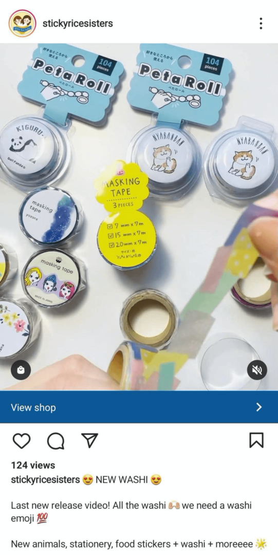 príklad instagramového videa predstavujúceho produktovú radu