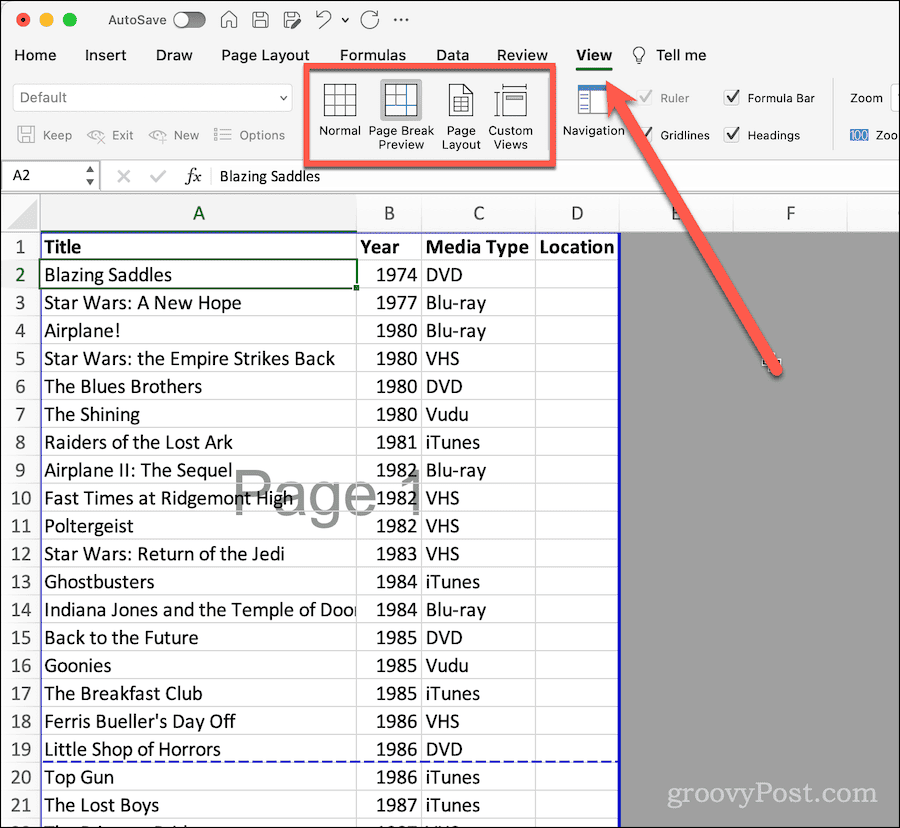 Zobraziť pás s nástrojmi v Exceli