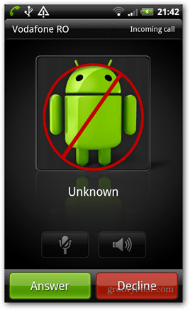 Android blokuje hovory
