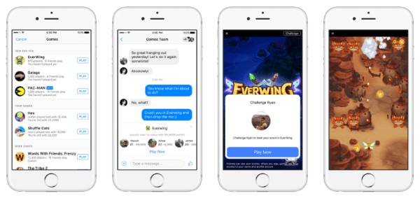 Spoločnosť Facebook uviedla na trh okamžité hry, nový herný zážitok pre rôzne platformy HTML5, v službách Messenger a Facebook News Feed pre mobil aj web.