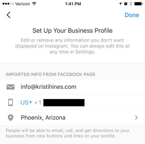 instagramový obchodný profil pripojiť sa na stránku facebook