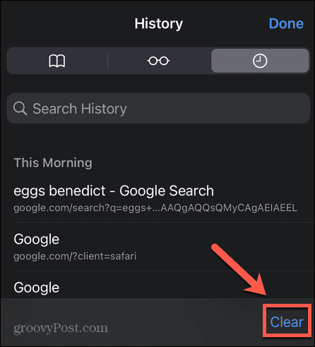 safari vymazať históriu iphone