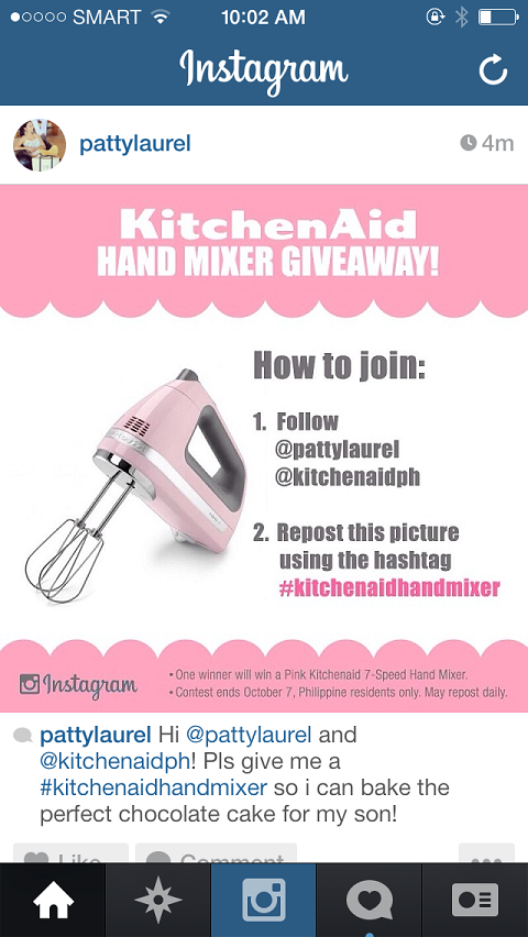 príklad hashtagu kitchenaid na instagrame