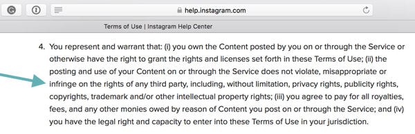 V podmienkach používania služby Instagram sa uvádza, že používatelia musia dodržiavať pokyny pre komunitu.