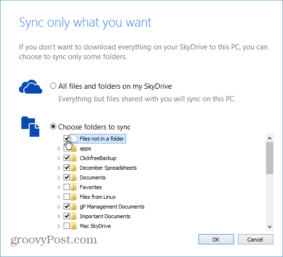 Ako synchronizovať konkrétne priečinky z programu SkyDrive do vášho počítača