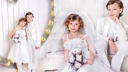 Čo sa nosí na svadbe? Modely a návrhy detských svadobných šiat