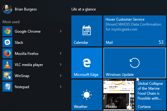 Windows Update Spustenie systému Windows 10