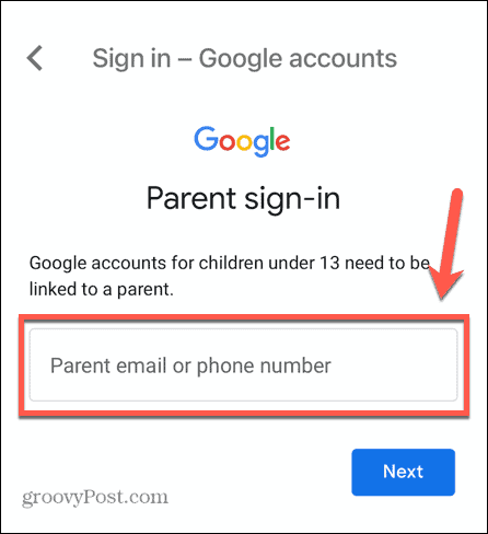 e-mail detského účtu gmail