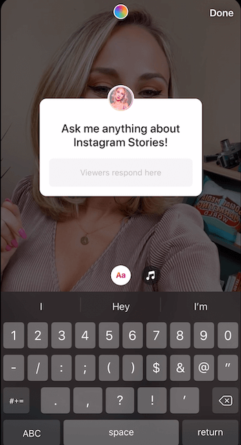pridať do príbehu Instagramu nálepku s otázkami