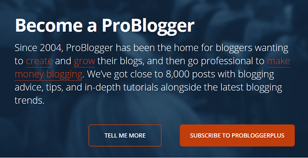 Domovská stránka ProBloggeru sa líši pre nových návštevníkov webových stránok.
