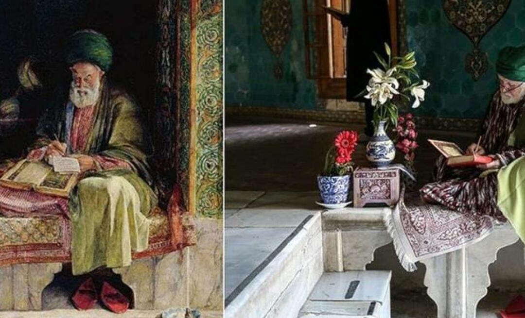 Neslihan Sağır Çetin odfotografoval obraz, ktorý nakreslil britský maliar pred 153 rokmi v Yeşil Türbe.