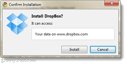 rozšírenie dropbox musí mať prístup na dropbox.com