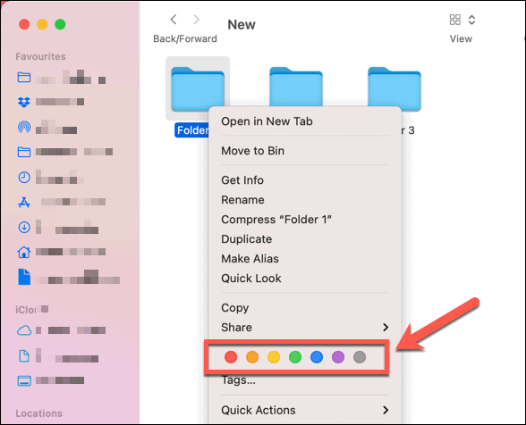 Nastavenie predvolenej farebnej značky pre priečinok na Macu