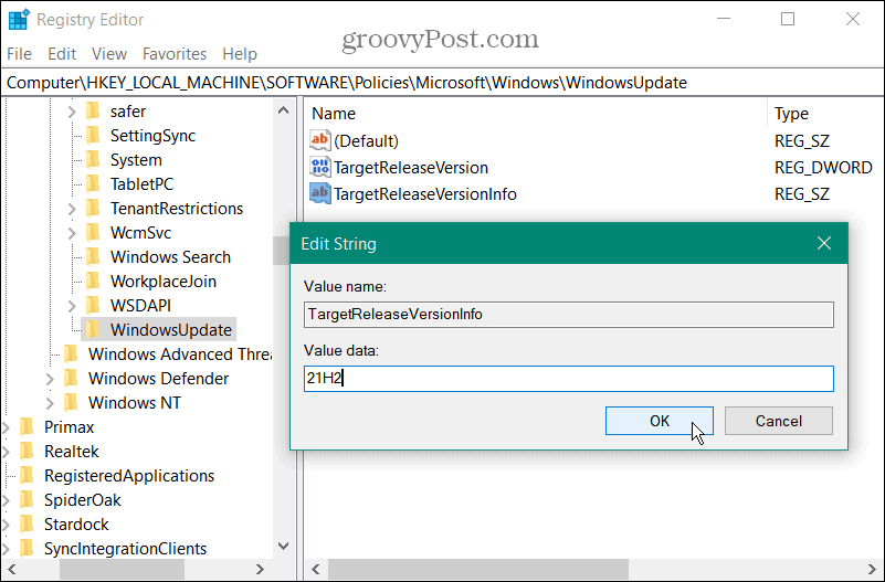 zablokovať aktualizáciu systému Windows 11