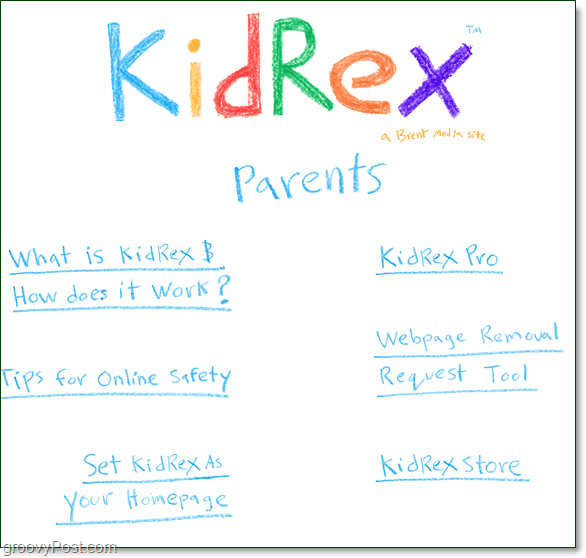 kidrex rodičia menu
