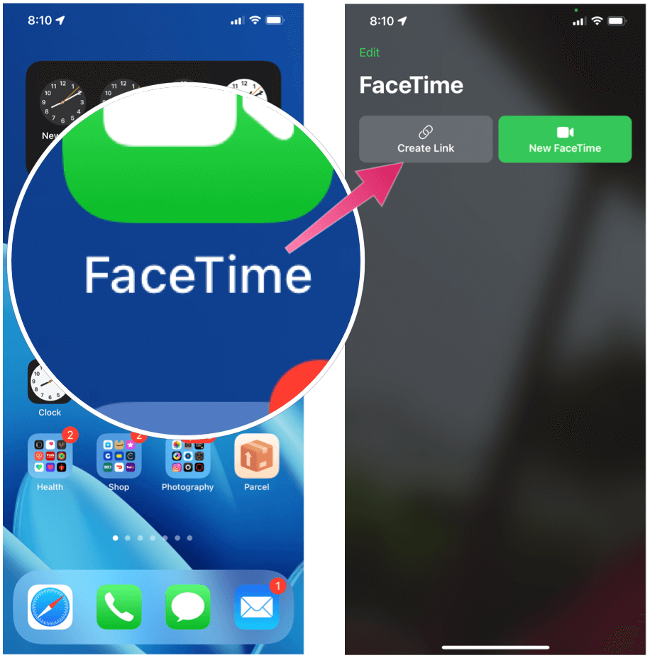Odoslať pozvánku na chat FaceTime Vytvoriť odkaz na FaceTime