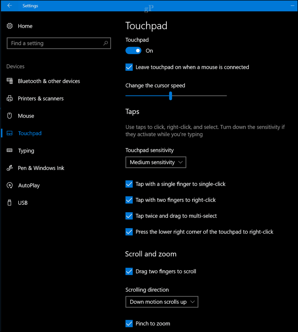 Windows 10 Tip: Keď je myš pripojená, vypnite dotykovú plochu