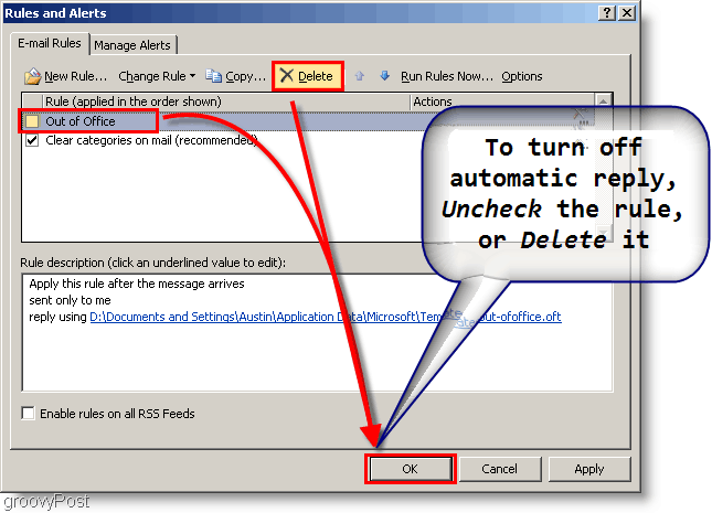 Program Outlook 2007 - zakáže alebo odstráni pravidlo programu Outlook 2007