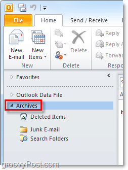 ako získať prístup k archivovaným e-mailom z programu Outlook 2010