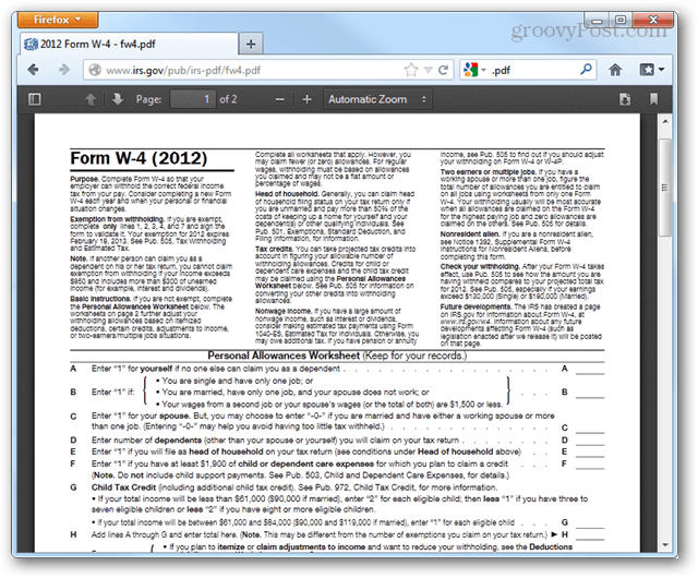 Povoľte vstavaný prehliadač PDF v prehliadači Firefox 15