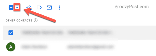 šípka začiarkavacieho políčka gmail