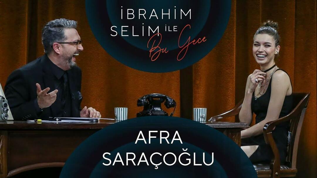 Dnešný večerný program s Afra Saraçoğlu İbrahim Selim