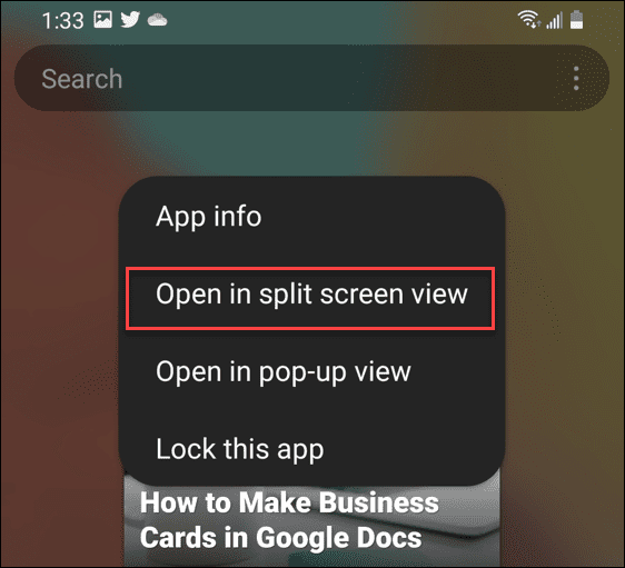 ako rozdeliť obrazovku na android